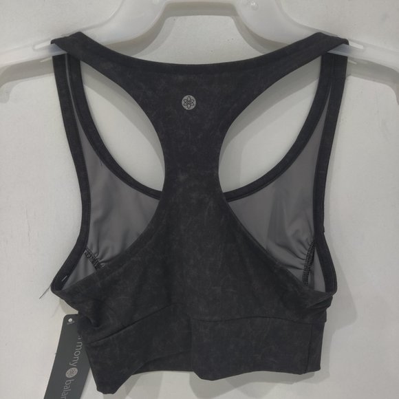 NWT Harmony Balance Women's Peached Yoga Crop Size XS Textured Black $40 T082 - Picture 2 of 2